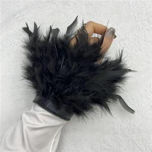 Cross-border 36-color turkey feather color feather ring Amazon bracelet turkey feather hoop hairband bracelet