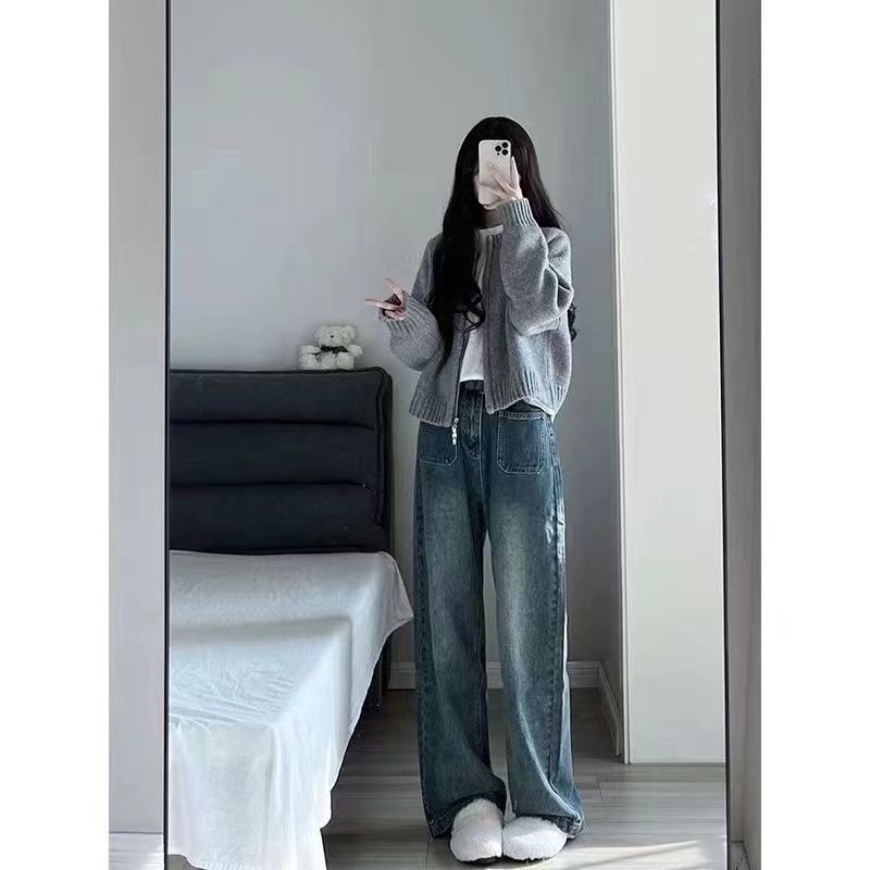 短款毛衣外套女装2025秋季新款通勤舒适宽松拉链开衫长袖针织上衣|undefined