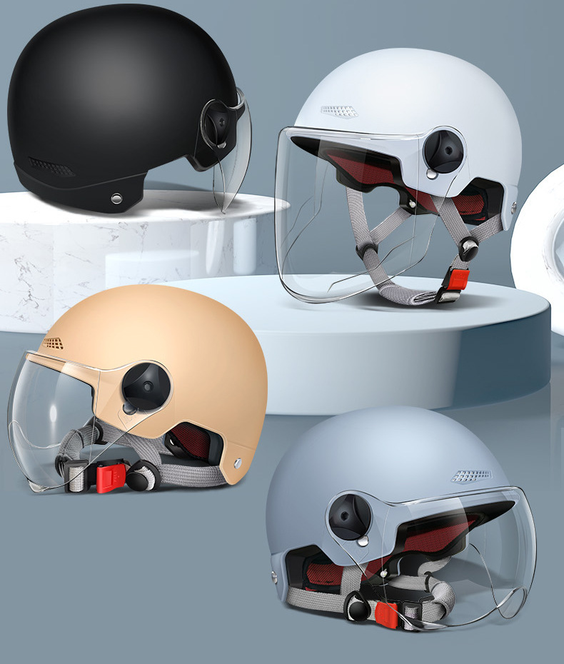 3C certified electric scooter helmet, 2023 sun-protective electric motorcycle helmet for men and women, lightweight, meets national safety standards