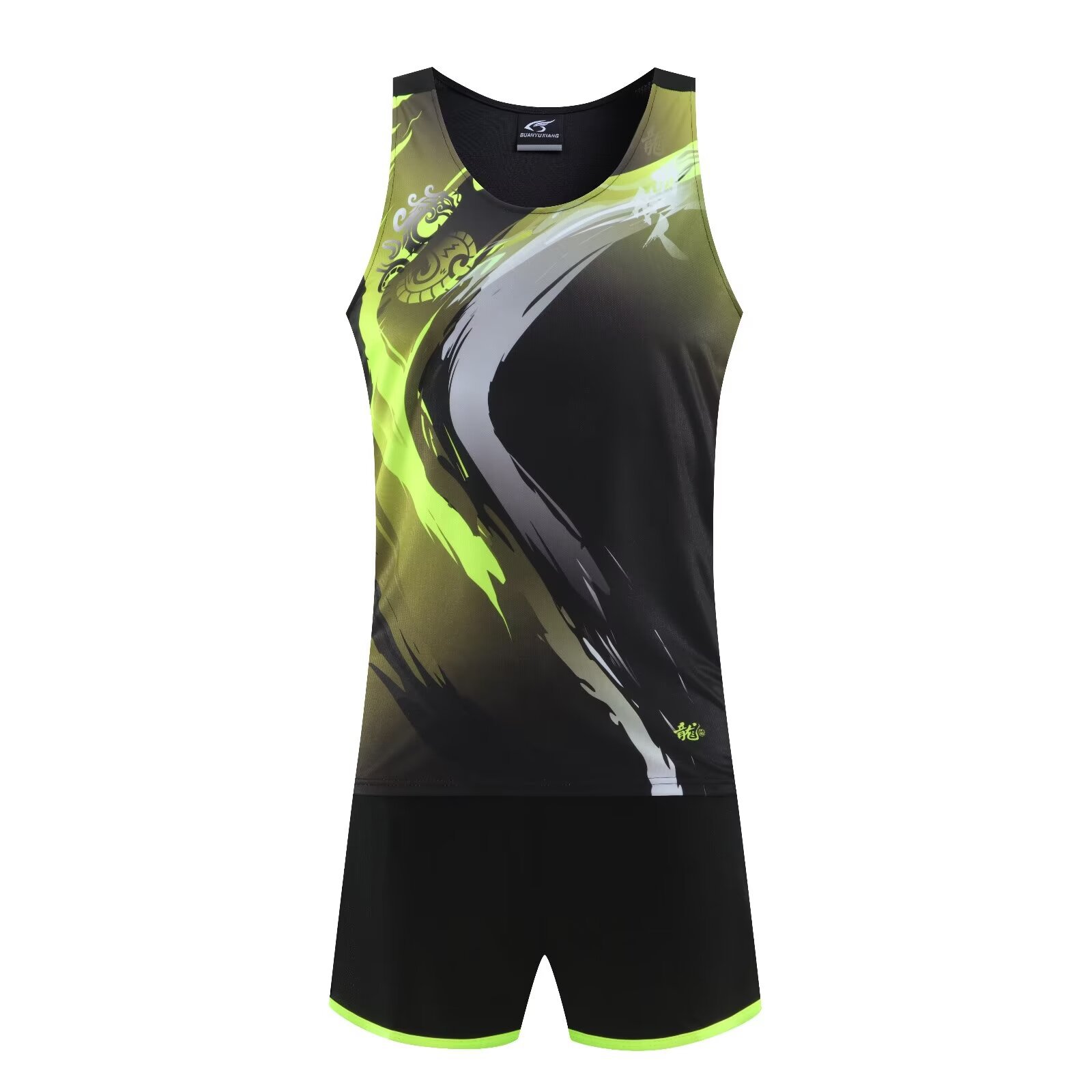 陸上競技服セット 小中学生・青少年向け マラソンベスト 短距離走 体育試験 陸上トレーニングウェア ランニング速乾ウェア