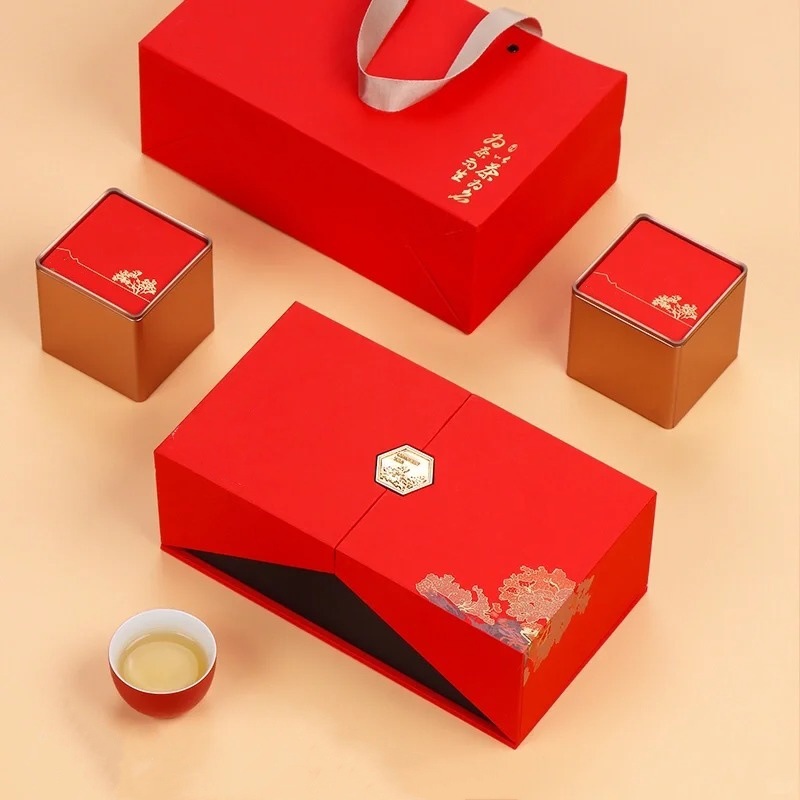 高档礼品盒茶叶空盒密封铁罐龙井茶碧螺春白茶红茶送礼茶叶包装盒