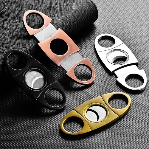 Wholesale factory stainless steel cigar cutter, Cuba cigar knife, minimalist cigar scissors, Shuanglóng cigar cutter