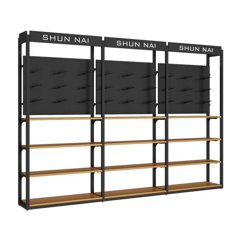 Tienda de ropa de ocio con luces estante de exhibición estante de exhibición tipo piso estante de exhibición comercial percha de ropa marca de moda hombre estante de tienda de ropa