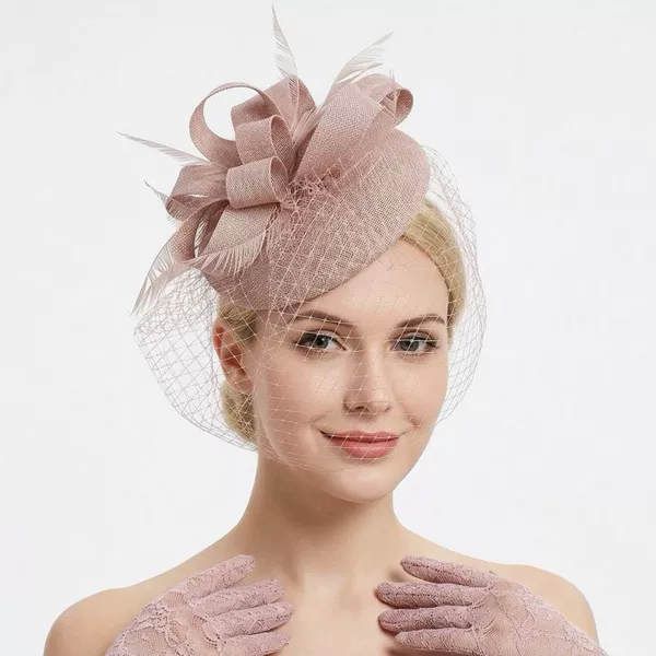 European and American Retro Linen Bridal Headwear, Feather Hair Accessories, Floral Mesh Headbands, Evening Dress and Cheongsam Accessories Wholesale