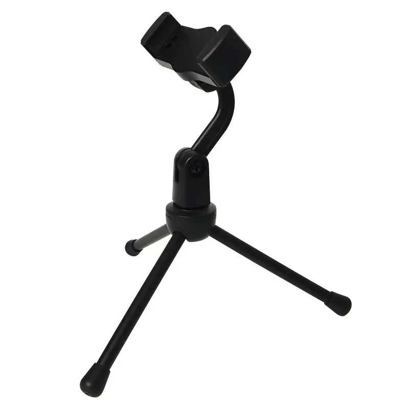 桌面三脚手机支架旋转拍照支架黑色懒人追剧网课通用直播支架塑料