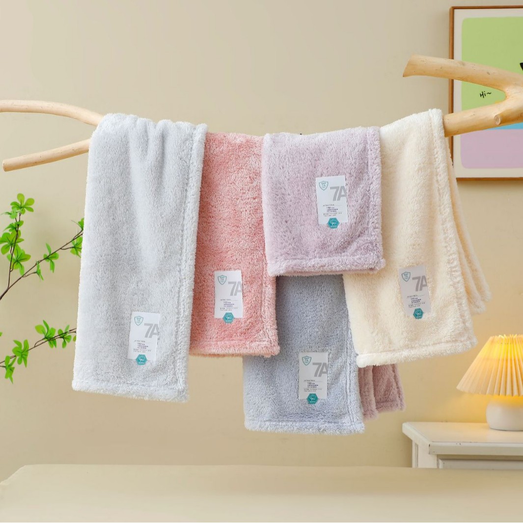 Yunfu7a antibacteriano para el hogar absorción de agua rápida secado suave para el hogar para aumentar el espesor de la piel coral toallas de peluche