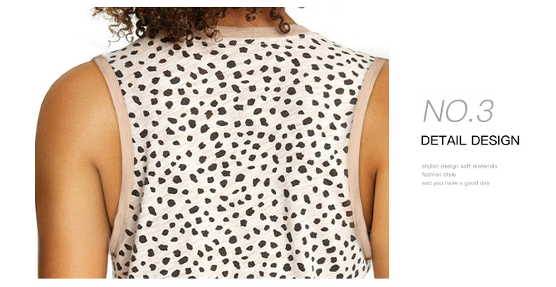 Title 9, Gilet sans manches à col rond imprimé léopard p...