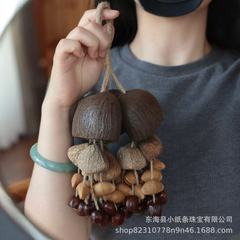 果壳风铃文玩diy配饰手工制作音束摇铃挂件印尼黑果果壳自制配件