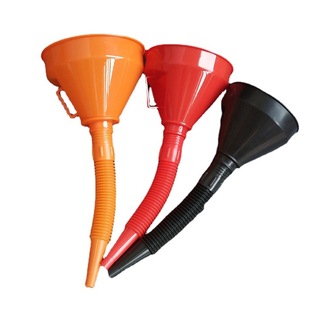 Multi-caliber fuel funnel with strainer hose car motorcycle oil gasoline large plastic rubber funnel