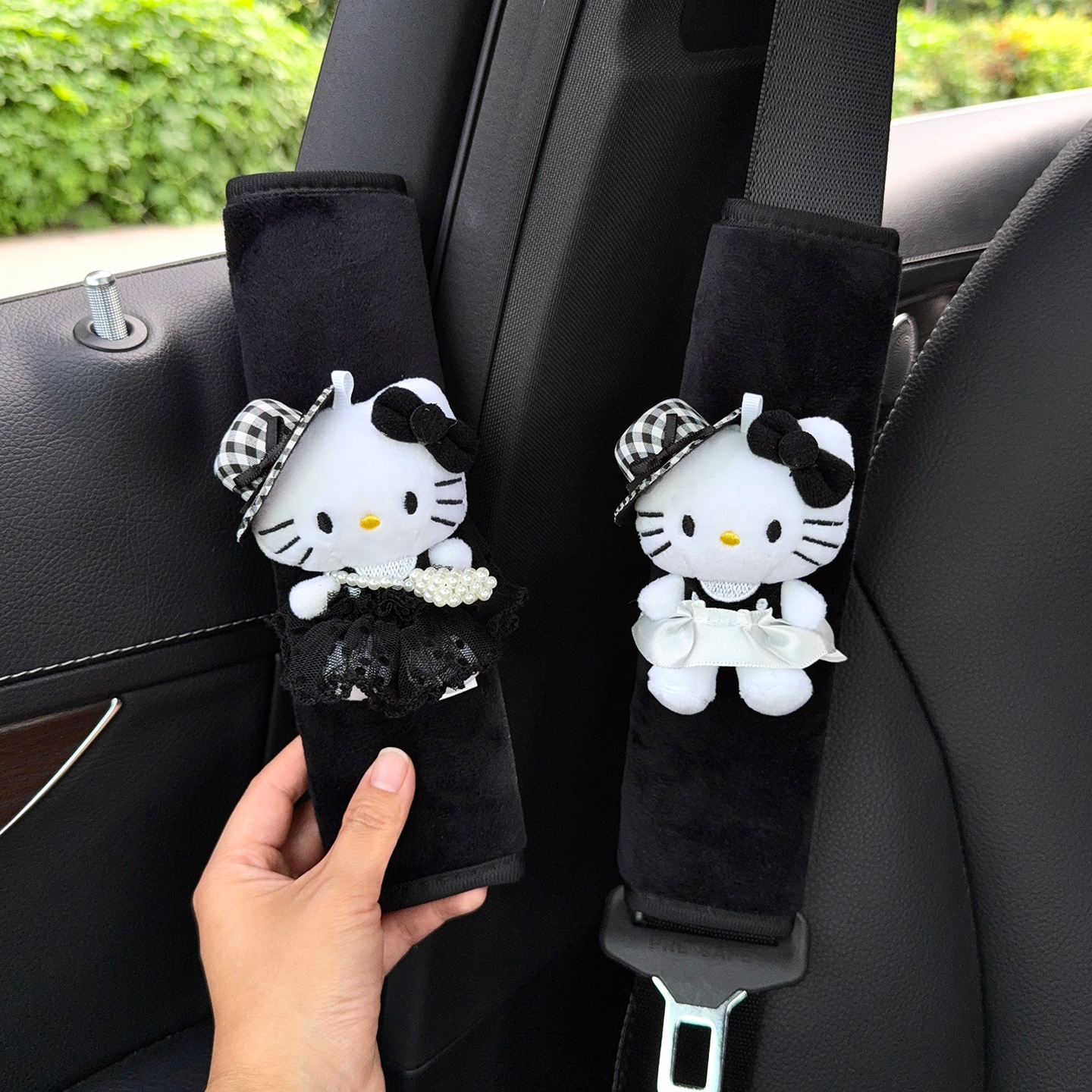 Cute Kitten Shoulder Protector Seatbelt Decoration Car Anti-Wear Clothing Protective Cover Universal for All Seasons Cartoon Doll for Girls