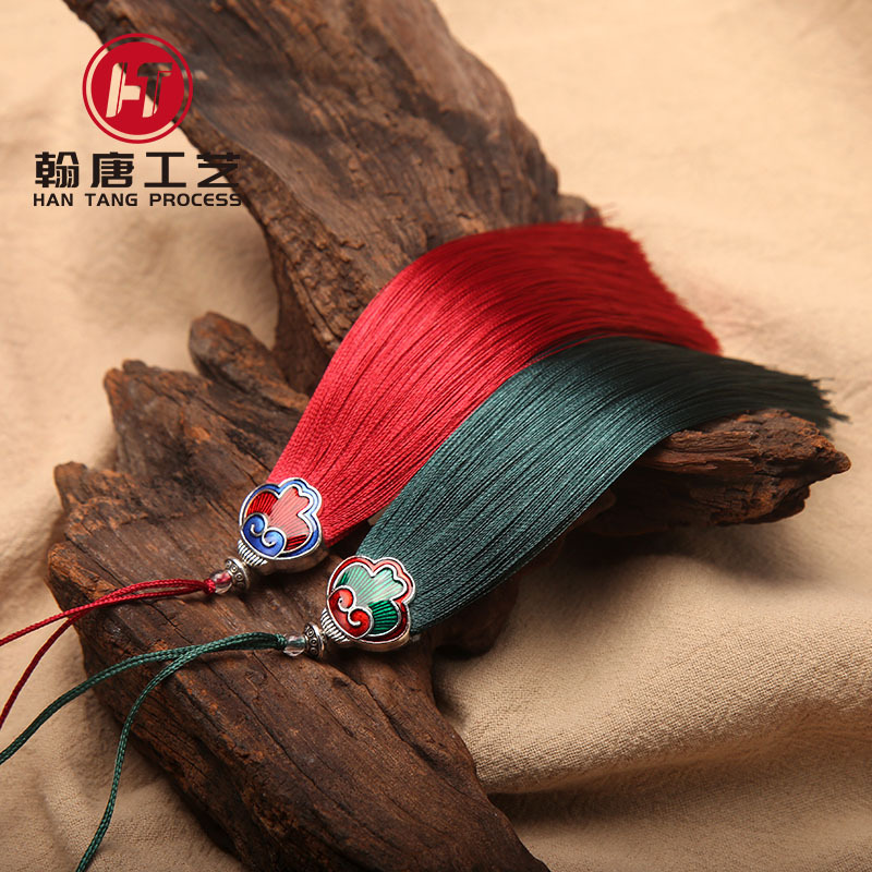 12cm Xiangyun Tassel Tassel Cloisonné Car Hanging Accessories Fan Hanging Clothing Matching Accessories Large quantity and good price