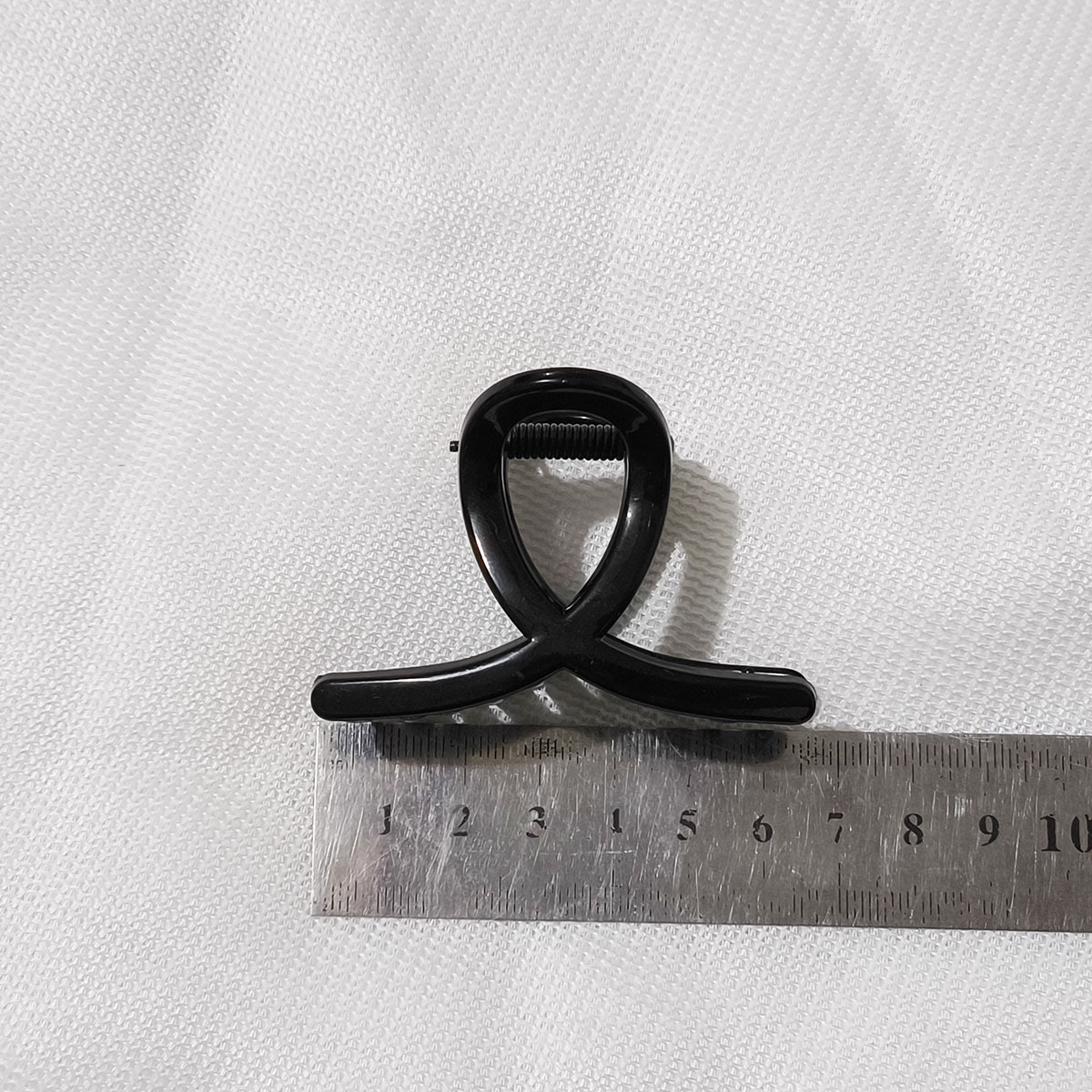 Pequeño clip de PC negro, clip de pelo sensorial de alto nivel, superficie brillante, menos clip de pelo de cola de caballo, material artesanal DIY
