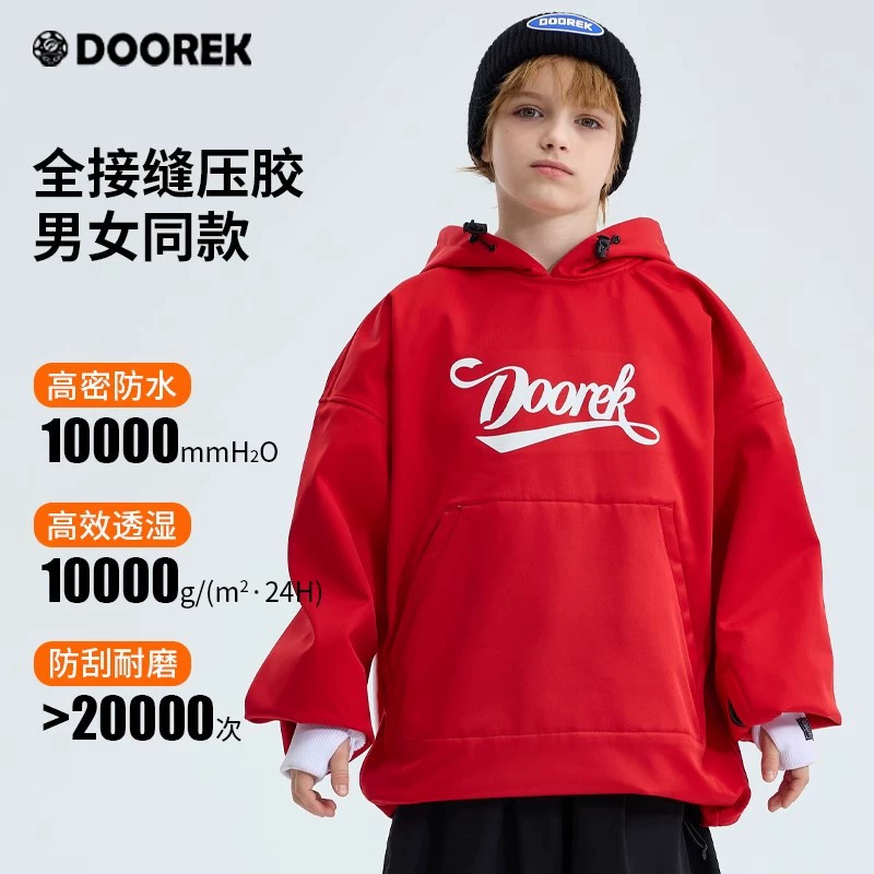 DOOREK детский милый лыжный костюм с кроличьими ушками, мужская и женская лыжная толстовка, профессиональная водонепроницаемая и дышащая