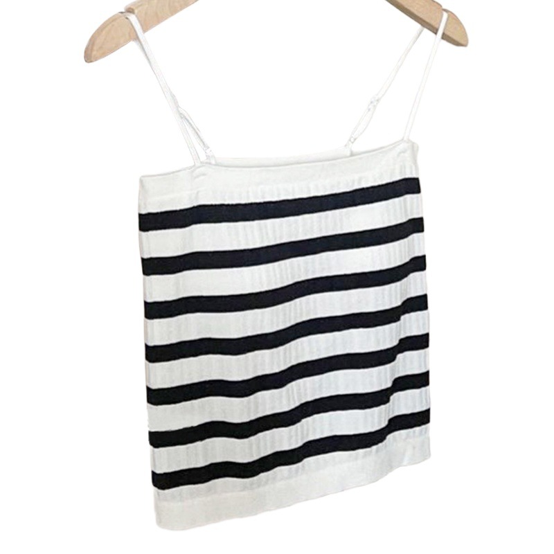 Contraste de color rayado Punto Belleza espalda camisola montaña fija las mujeres interior y exterior desgaste bottoming chaleco Delgado