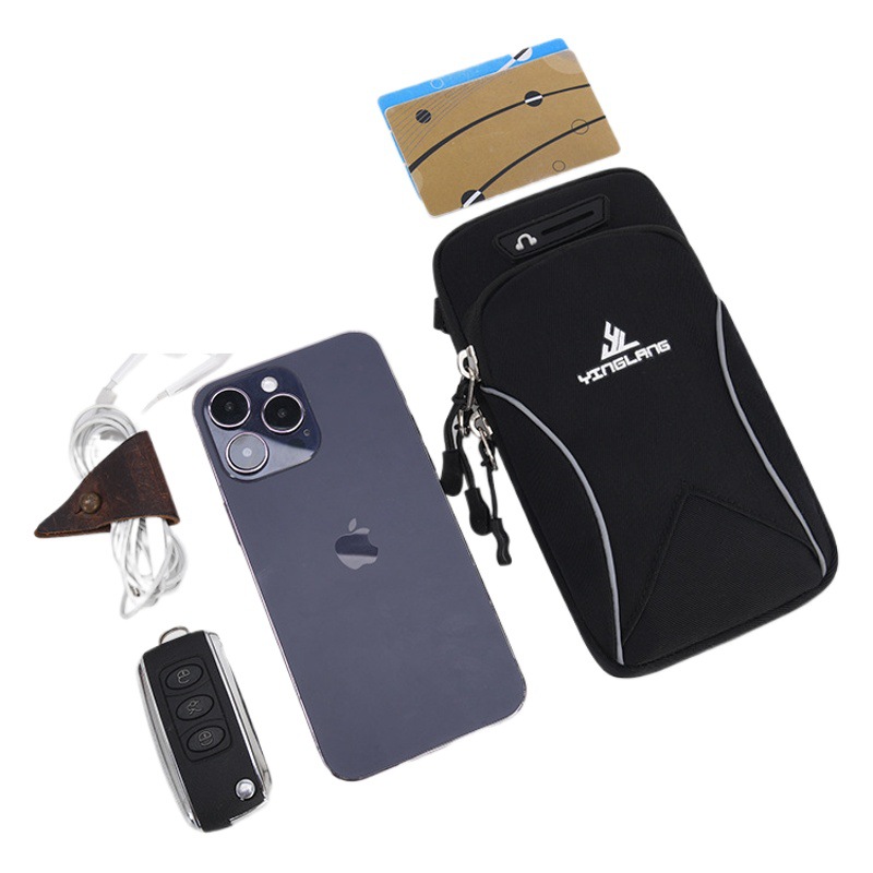 Yinglang new outdoor sports mobile phone arm bag running fitness mobile phone arm strap cross-border new small shoulder bag hanging bag