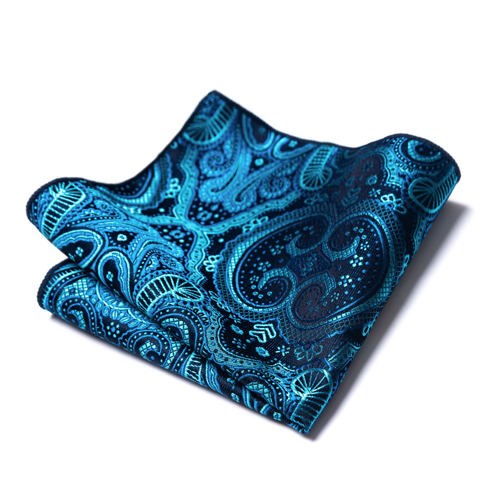 Foulard carré en soie pour hommes, serviette de poche de costume à haute densité de trame de 1200 points_voghion.com