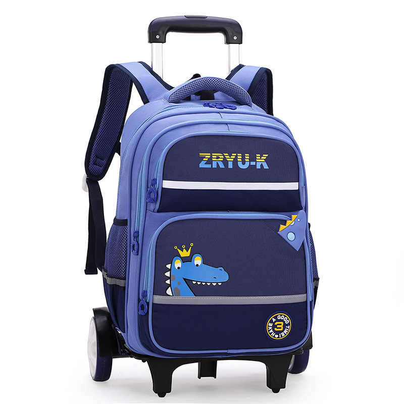 Entrega de pescado natural nueva mochila trolley estudiante de la escuela primaria grado 2-5 niños y niñas a prueba de agua