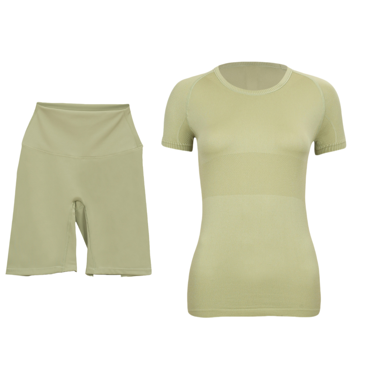 Women's Short Sleeve And Shorts Set Breathable Active Workout Outfit_voghion.com