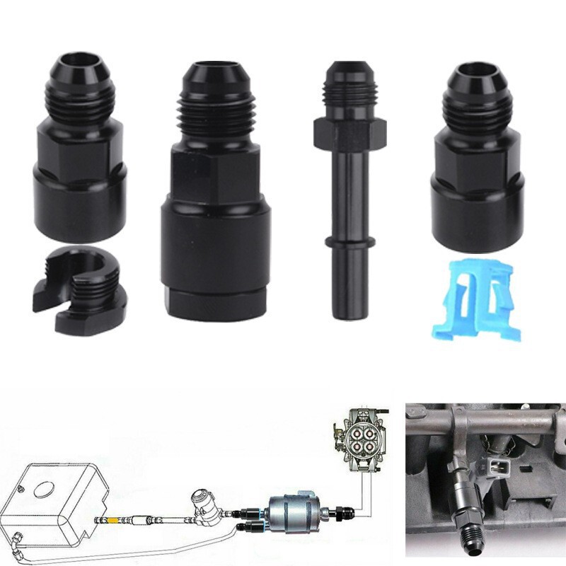 Auto Parts An6An8 Fuel Distribution Pipe Connector Suitable for Ls1Ls3/8 Hose Connector 5/16 Connector