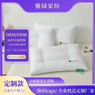 深圳工厂批发定制全棉抗菌护颈超柔水洗颈椎枕头高档会销礼品