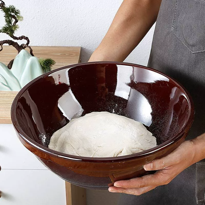 Керамические большие горшки и лапша старомодные большие домашние горшки утолщенные месильные лапши Кухня Живое лицо лицо фарфоровая плитка горшок артефакт новый