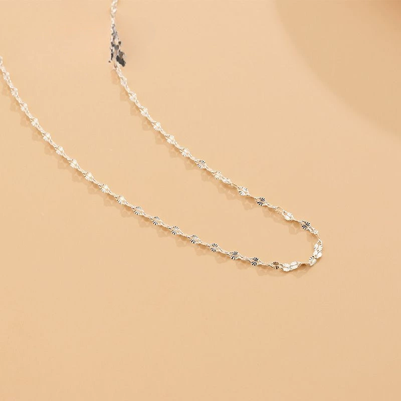 Ожерелье из стерлингового серебра 9999 с снежинкой, женское ожерелье 2023, новинка 2023 года, ключица 520, подарок для подруги