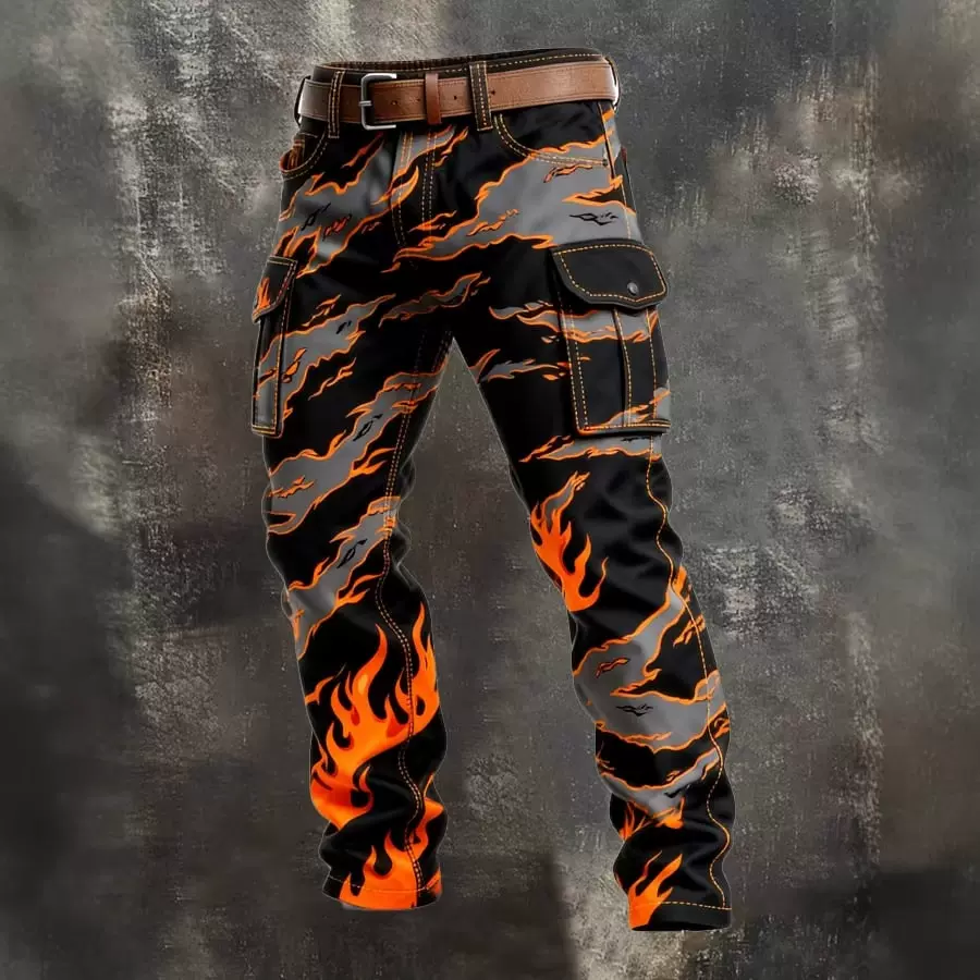 跨境男士长裤复古工装裤2025新款朋克外贸亚马逊型男装独立站热卖