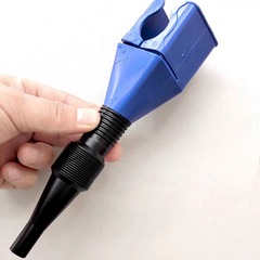 Plastic oil funnel portable foldable telescopic soft tube slip-on no need to hold hand filling motorcycle gasoline funnel new version