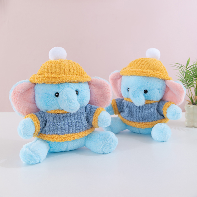 Wind-Blown Sweater Wearing Little Elephant Tata Plush Toy Super Soft and Cute Soothing Sleeping Doll Birthday Girl Gift Wind-Blown Sweater Wearing Little Elephant Tata Plush Toy Super Soft and Cute Soothing Sleeping Doll Birthday Girl Gift