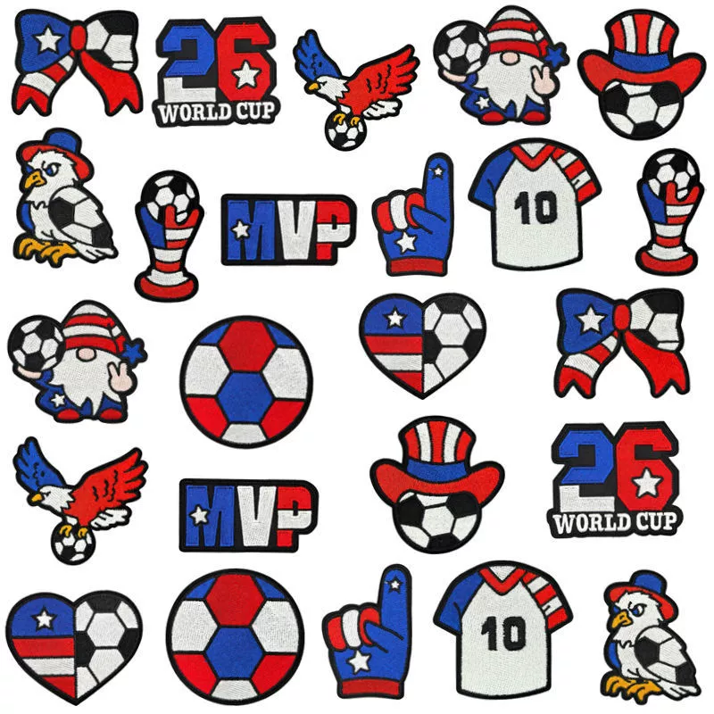 Разметка world cup 2026 American football нашивка-полосатка вышивка ткани для одежды, сумок, головных уборов, декоративные нашивки