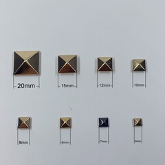 Factory wholesale pyramid nails, box bag diamond rivets, shoe material belt punk style square rivets