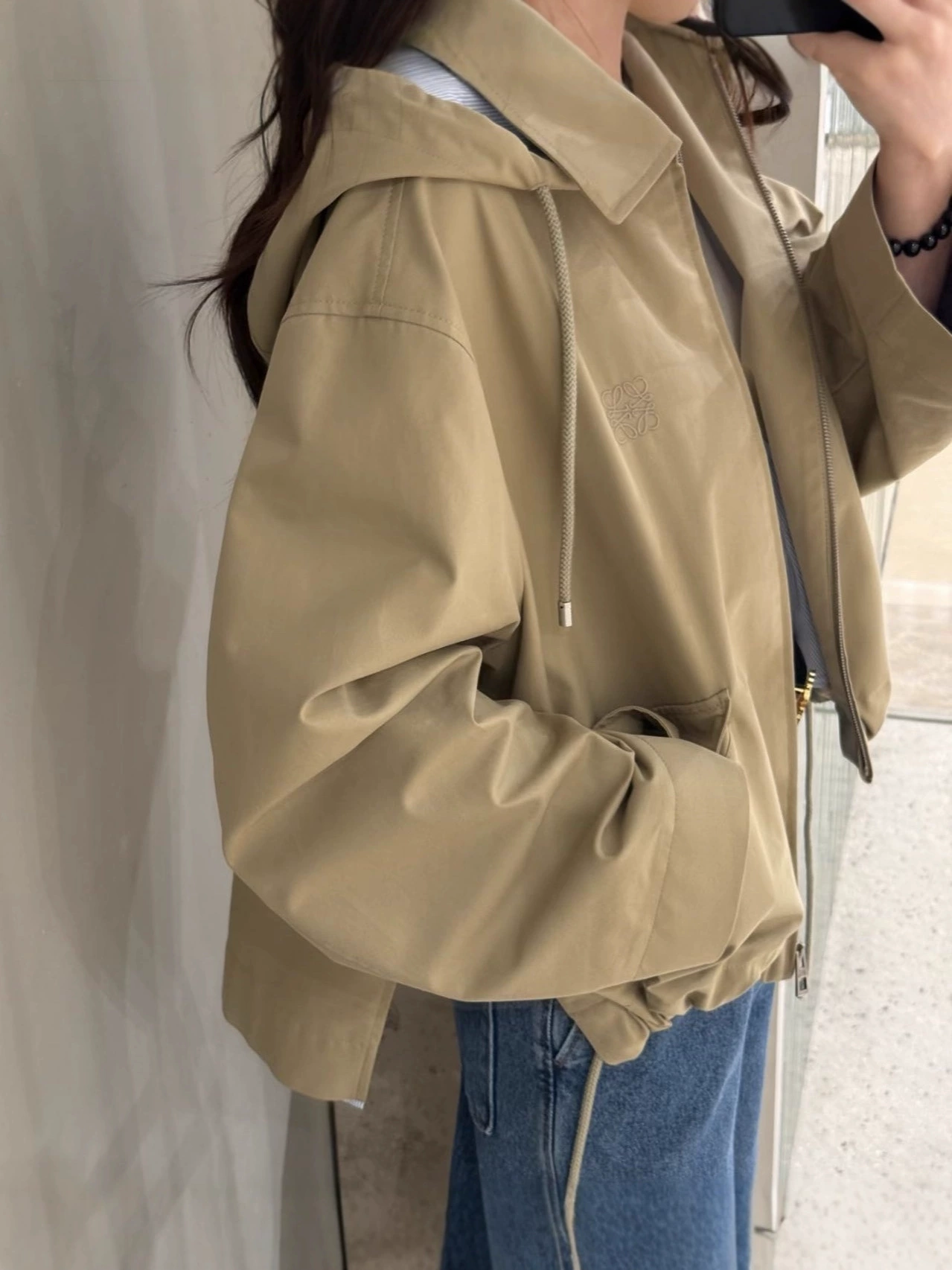 Замена Nanyou Haute Couture L*e2025 новое detachable collar спаянный хаки ветровка куртка