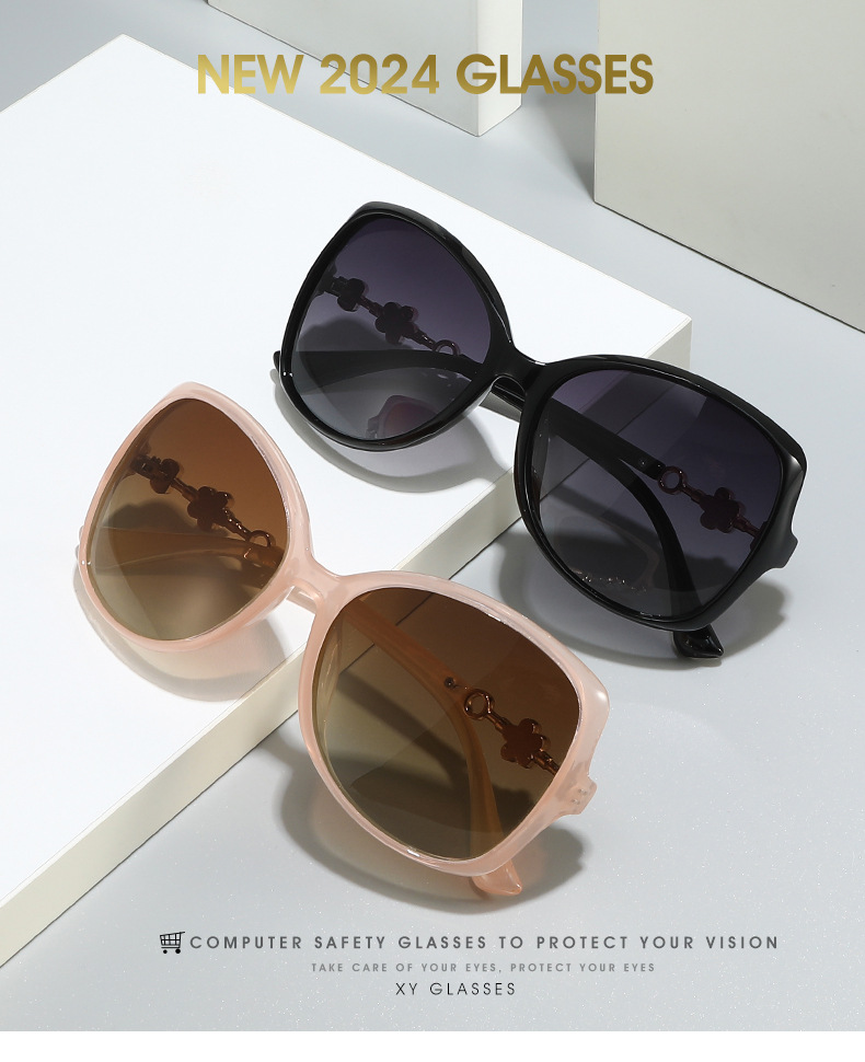 62g Weight Full Frame Glasses Structure Sunglasses Classification Tac, UV400 Protection Lens Material Oval Frame Glasses Style Holiday, Travel Occasion Solid Color Pattern All Seasons Season Unisex Gender Basic, Classic Style Style Grey, Black Color Basic Classic Style Solid Color Tac UV400 Protection Oval Frame Full Frame Women's Sunglasses 无