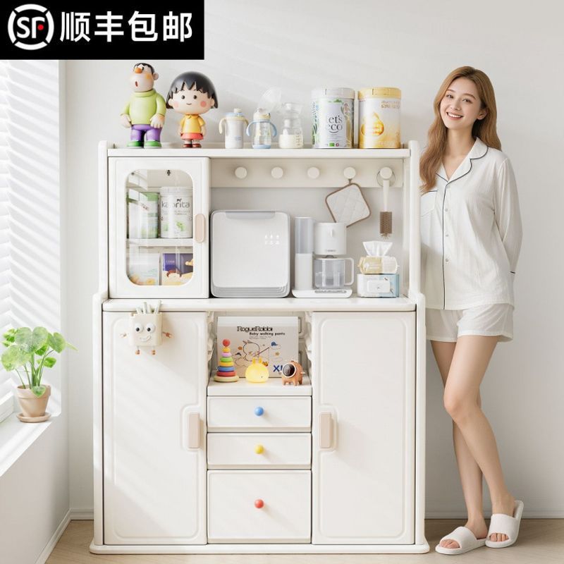 Children's feeding table storage cabinet, wardrobe, toy shelf, baby supplies integrated storage cabinet, organizer box, feeding table