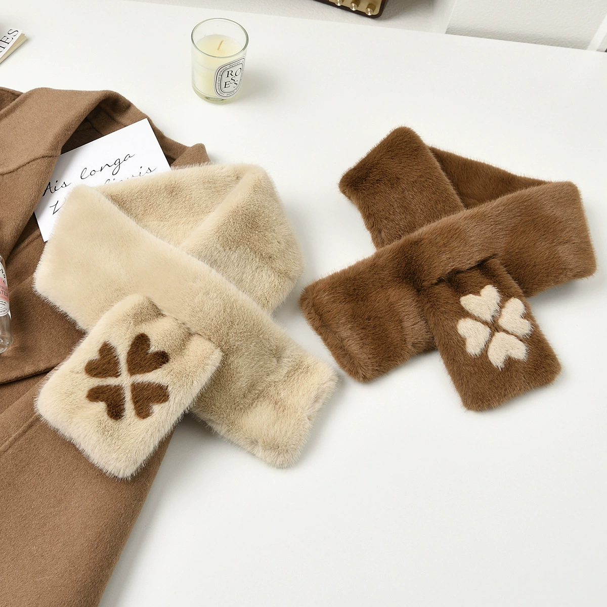 Cute universal winter scarf handmade, western style