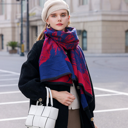 Scarf Women's Winter  New Imitation Cashmere Student Warm Scarf Fashion Versatile Shawl Outerwear Wholesale
