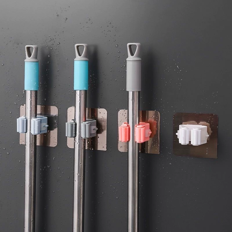 Стойка для швабры без отверстий Крюк Приклеивание Сильная прочность Настенная вешалка для швабры Подвесная Швабра