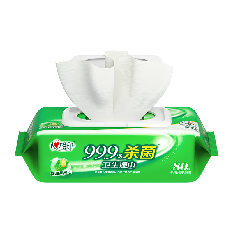 Xinxiangyin Wet Wipes 80 Sheets with Cover Takeout Family Pack Sanitary Wet Wipes Wholesale in Bulk 
