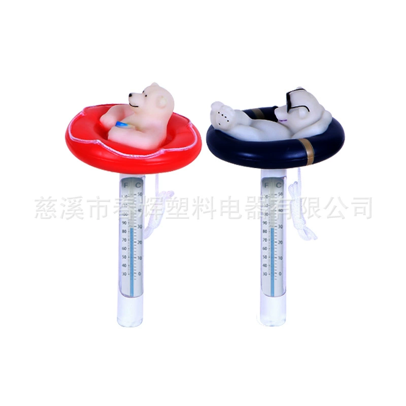 Голова животного, синий медведь, красный медведь, плавающий термометр для мальчиков и девочек, плавающий термометр для бассейна, плавающая температура воды для бассейна