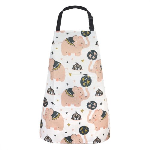 Animal Digital Print Children's Apron with Pockets Adjustable Bib Kitchen Cooking Baking Gardening Painting Apron
