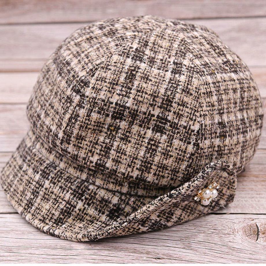 Stilvoller Woll-bucket-hat Für Ältere Damen, Dick Und Warm_voghion.com