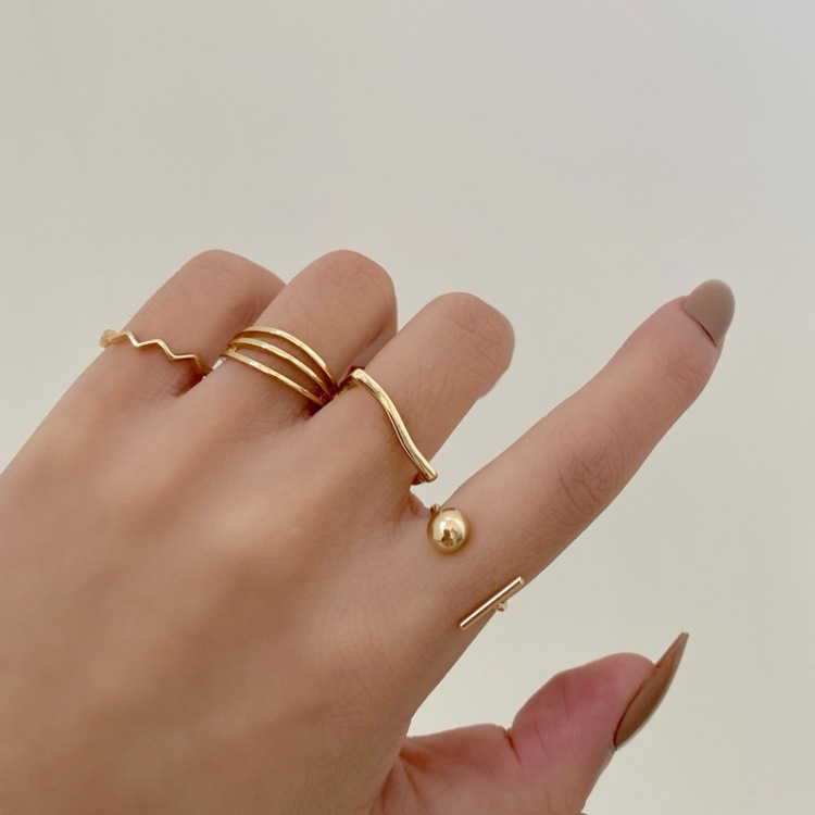 1 Set Retro Geometric Alloy Women's Rings display picture 3