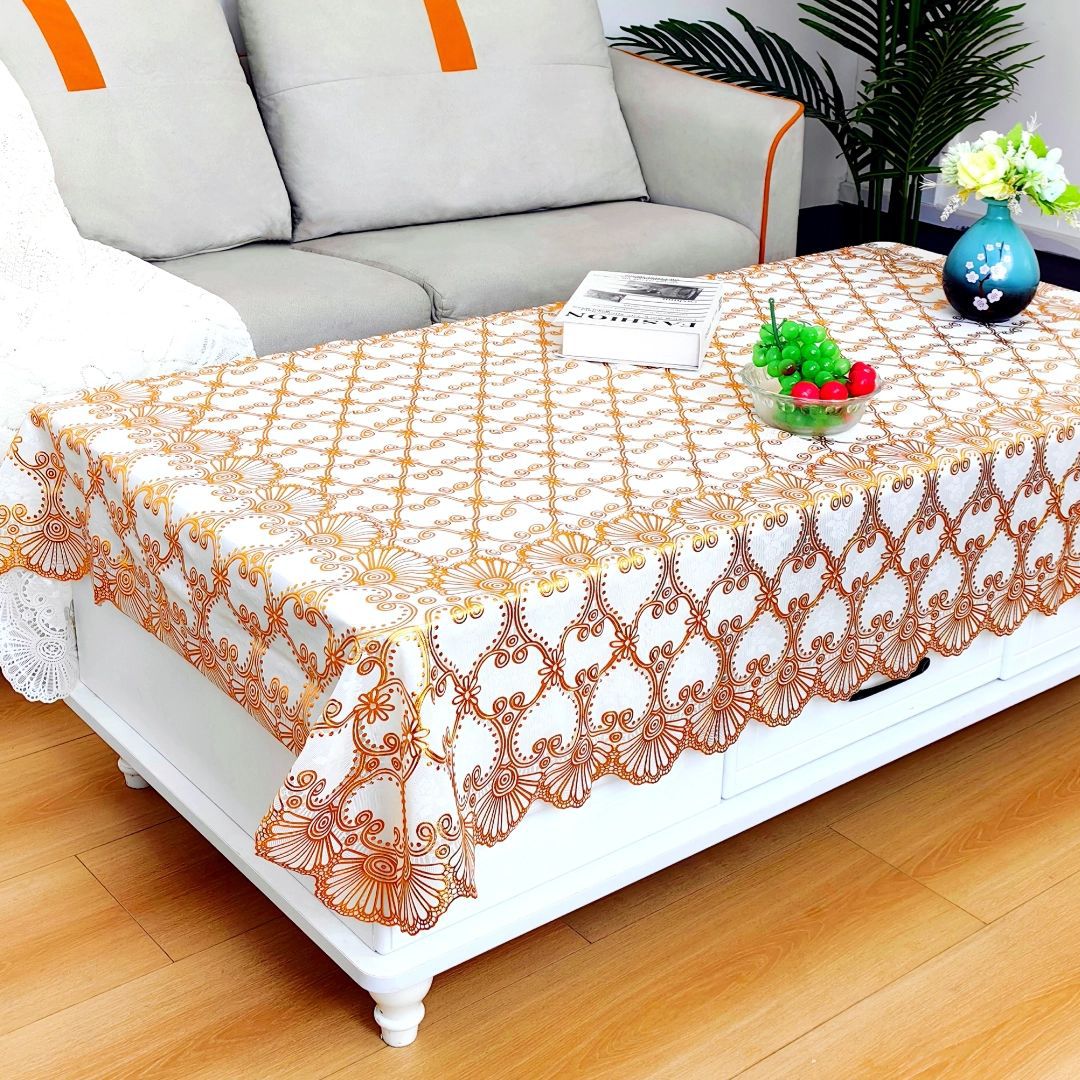 New Waterproof, Oil-Proof and Anti-Scalding Coffee Table Tablecloth, No-Wash Rectangular Tablecloth, Home Living Room Light Luxury Insulation Mat