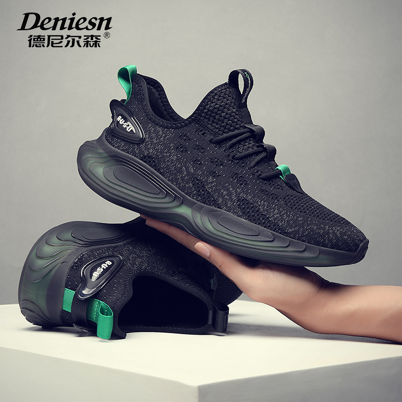 Fashion Popcorn Flow Men's Shoes Sports Shoes Men's 2025 Spring and Summer New Lightweight Shoes Men's Casual Running Shoes