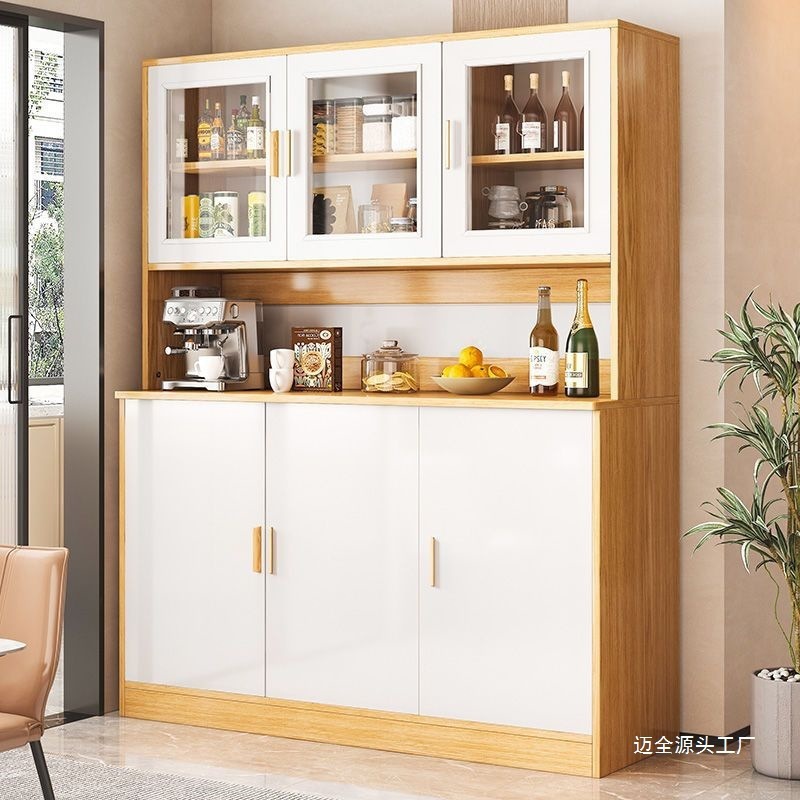 家用餐边柜现代简约茶水柜轻奢储物柜客厅一体靠墙落地餐边酒柜|undefined