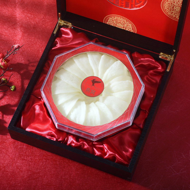 Caja de nido de pájaro tallada roja, caja de madera, caja de trazabilidad, caja de regalo de embalaje de 100g, 250g, caja vacía