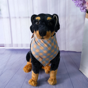 Cross-Border Cute Style Pet Saliva Towel, Cat Plaid Bib, Christmas Accessories, Small Size Dogs Dog Triangle Towel