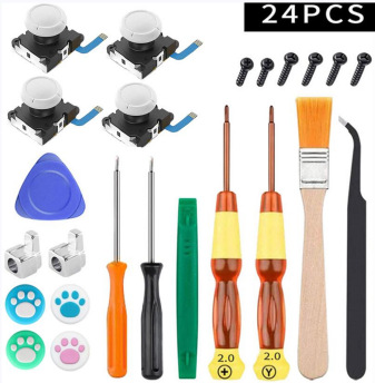 Nintendo interruptor multi-pieza destornillador mango herramienta de reparación 3D Rocker alegría-con accesorios de reparación de acogida