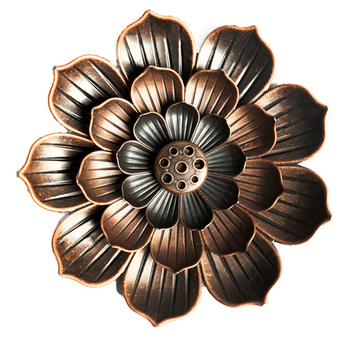 Lily Flower Aroma Alloy Lotus Hole Incense Burner Stand Incense Holder Incense Stand Incense Burner Aroma Burner Incense Stick Live Stream Accessories