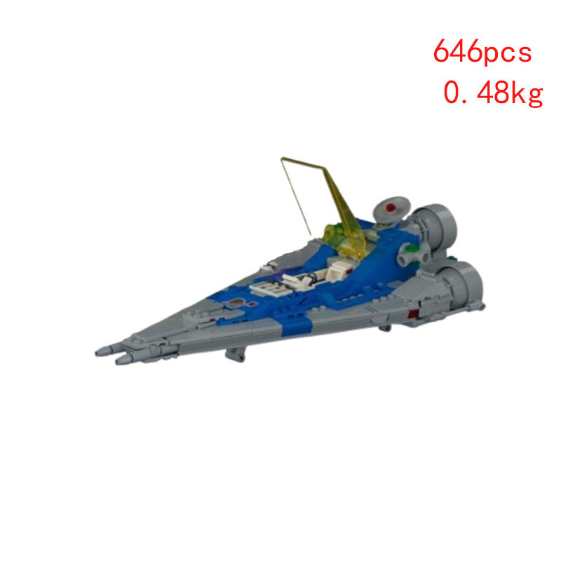 Brinquedo educativo de blocos de montar com peças pequenas, modelo foguete espacial, MOC-147397, disponível em estoque e com grande procura internacional._voghion.com